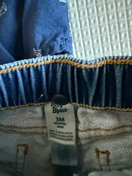 Osh Kosh|Baby boy nautical set,Navy sailboat Button-Up Shirt & Blue Denim Pants• - Picture 8 of 8